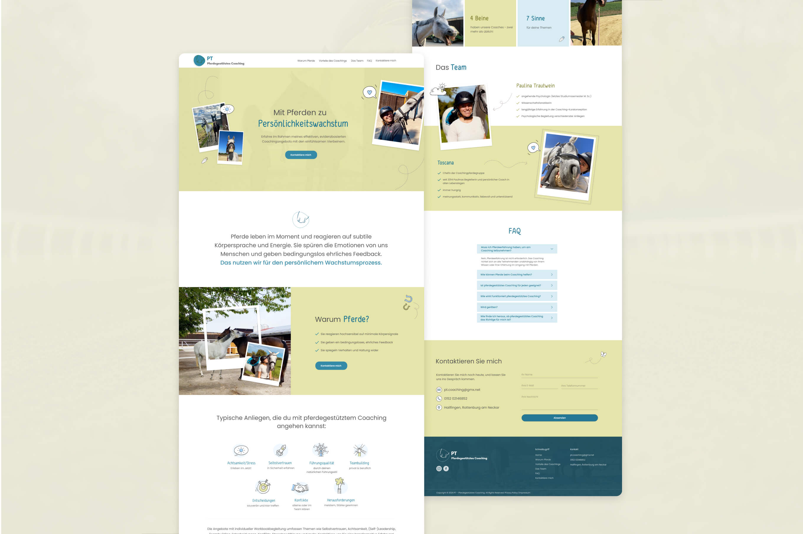 Custom web design for a mental health coaching practice created in Adobe XD by UrosWeb web design agency.