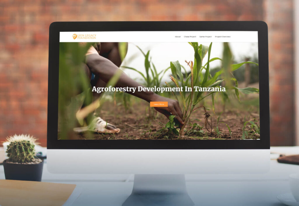 Portfolio image of a custom web design project for a food production organization, created in Adobe XD by UrosWeb.