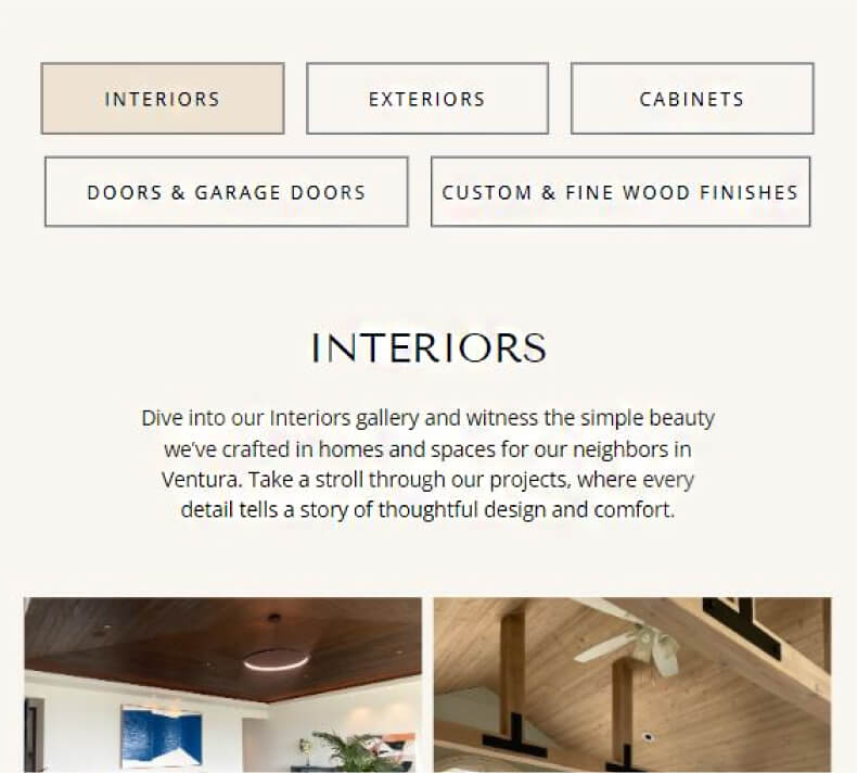 User-friendly WordPress image gallery for a construction company, developed by UrosWeb agency.