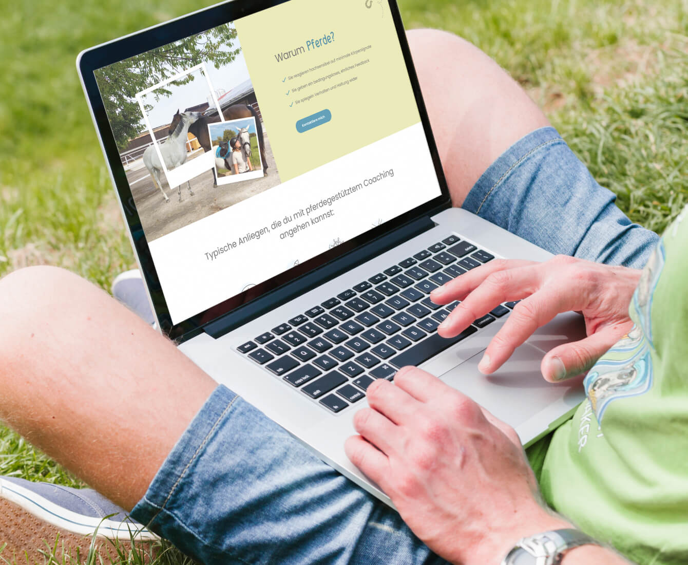 Responsive website viewed on a laptop device designed for mental health coaching practice by UrosWeb.